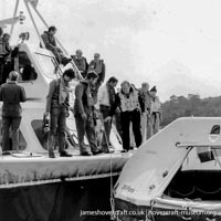 AP1-88 hovercraft with SAS undergoing lifeboat trials